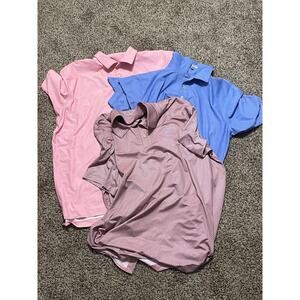 Peter Millar Summer Comfort Striped Golf Polo Shirt Stretch Men’s XL Lot of 3